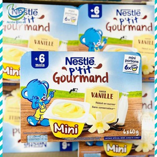 Váng sữa Nestle Pháp sữa chua pudding đồ ăn dặm cho bé từ 6 tháng chính hãng 64427