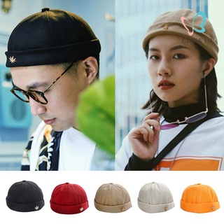 Nón kiểu Beanie cuộn phong cách Retro không có vành