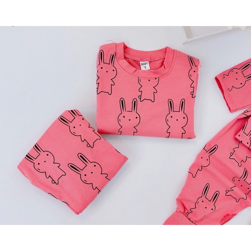 Set 2 bộ cotton  bé gái
