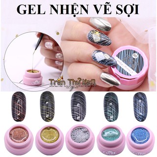 Set gel nhện vẽ sợi màu nhũ