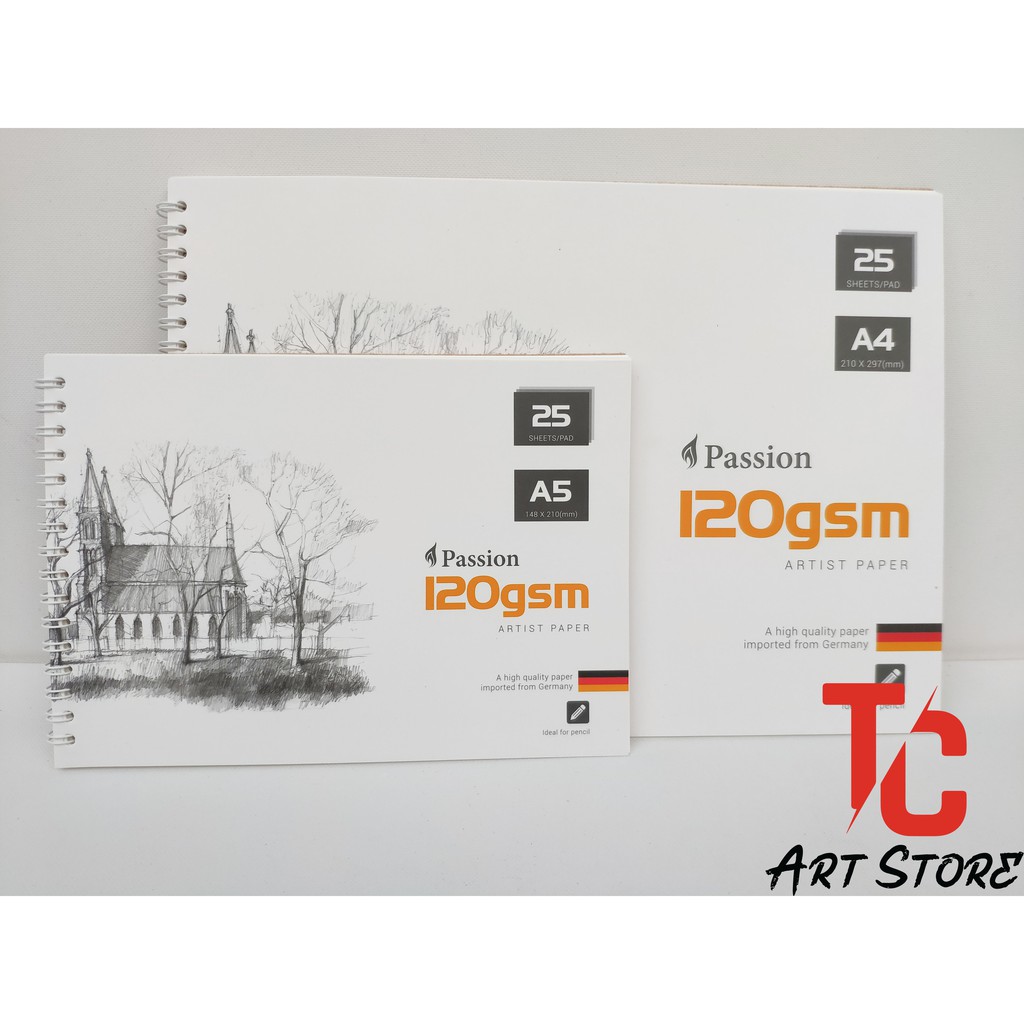 Sổ vẽ PASSION A4 / A5 120gsm - Sổ SKETCHBOOK PASSION 120gsm