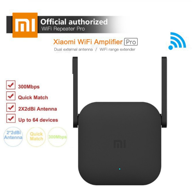 Kích Sóng Wifi Xiaomi Repeater Pro 2 râu ăng ten, phát xuyên tường, thu phát mở rộng, khuếch đại, băng tần rộng