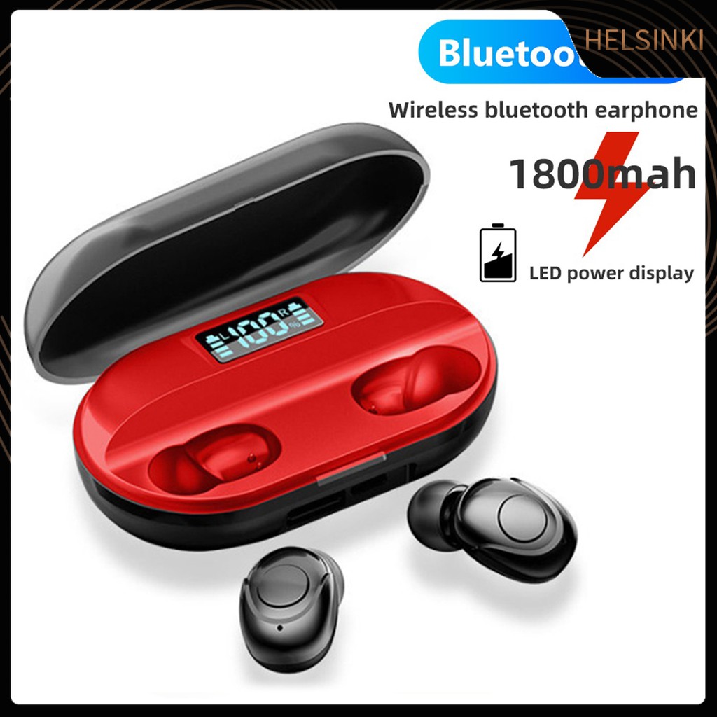 Tai Nghe Không Dây Hel + T2 Mini Tws Bluetooth 5.0 Kỹ Thuật Số