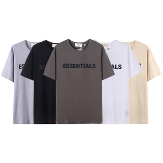 ESSENTIALS Cotton Letter Crew Neck Short Sleeve T-shirt FG05