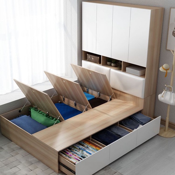 Tủ áo kết hợp giường thông minh chất liệu mdf nhập