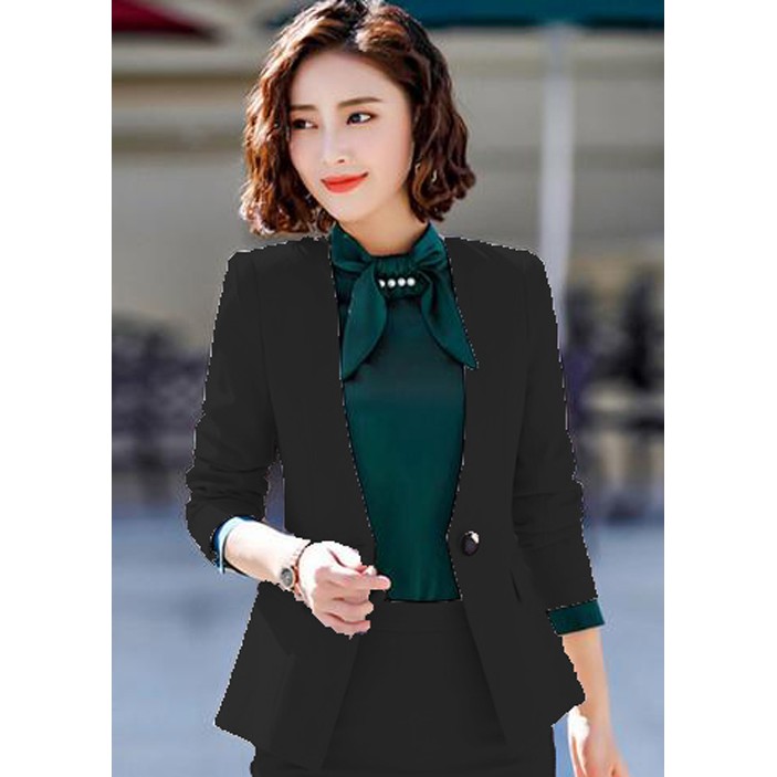 Set bộ Áo vest chân váy nữ không cổ TV48