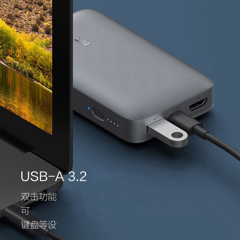 Sạc dự phòng kiêm HUB ZMI QB816 USB-C 1000MAH sạc nhanh 65W