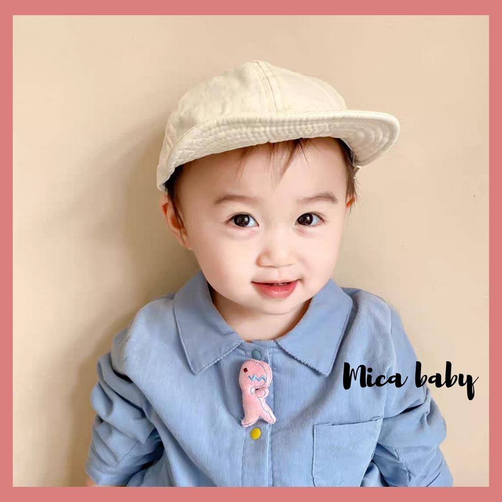 Mũ lưỡi trai vải mềm màu trơn xinh xắn cho bé Mica Baby MH131