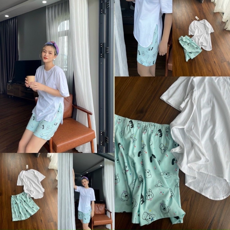 ✅Freeship✅Quần thun cotton mặc nhà. Chất vải thun cotton dày mát.