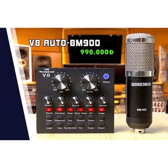 Mic bm900 và dây live stream