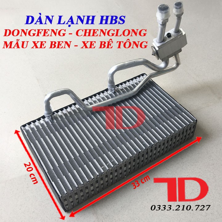 Dàn lạnh điều hòa có kèm van tiết lưu dùng cho xe đầu kéo, xe Benz, Xe Bê tông Dongfeng Chenglong Hải Âu HBS CZ08823