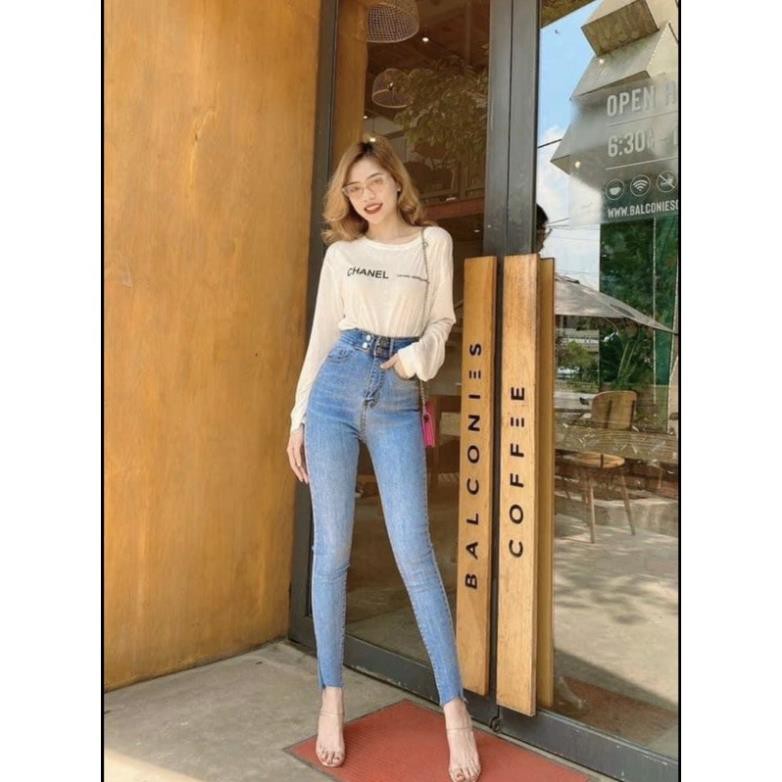 QUẦN BÒ - QUẦN JEANS ÔM CẠP CAO 4 KHUY MẪU MỚI
