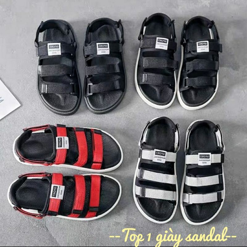 [HOT] Sandal quai ngang nam nữ chuẩn kiểu Hàn Quốc - quai sau tháo rời, lên chân cực đẹp