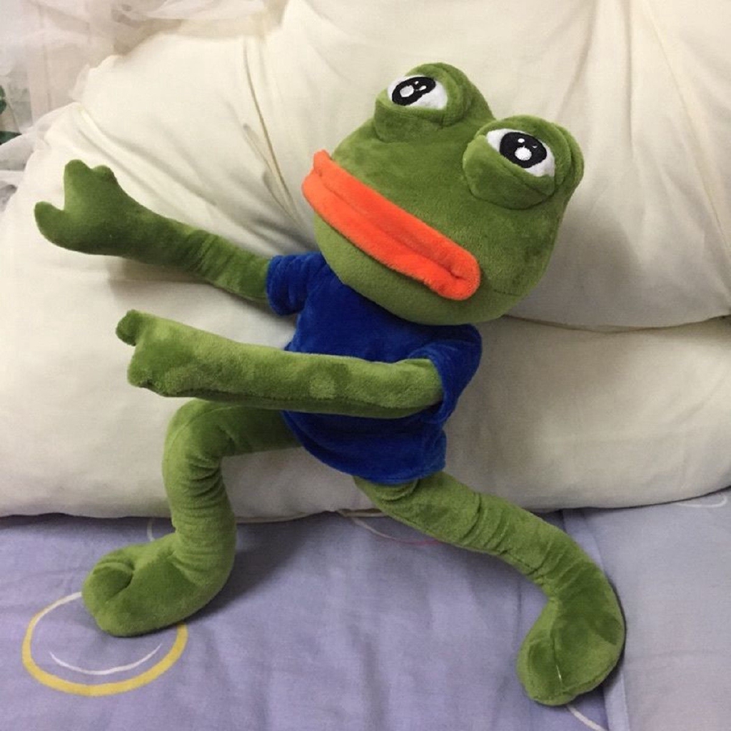 Thú nhồi bông ếch Pepe buồn quà tặng sáng tạo