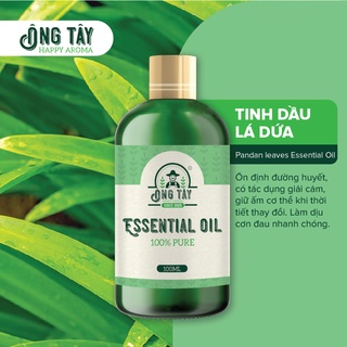 Tinh dầu hữu cơ Organic Lá Dứa ÔNG TÂY mẫu thử 100ml.