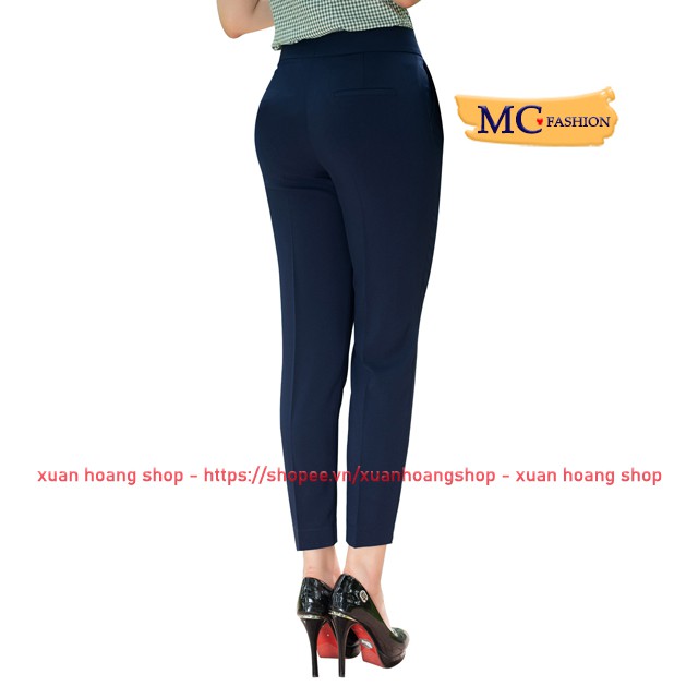 Quần Tây Nữ Công Sở Lưng Cao, Âu Baggy Đẹp Mc Fashion, Màu Đen, Xanh Tím Than, Size Đủ. Chất Vải Co Giãn Nhẹ, Q0369