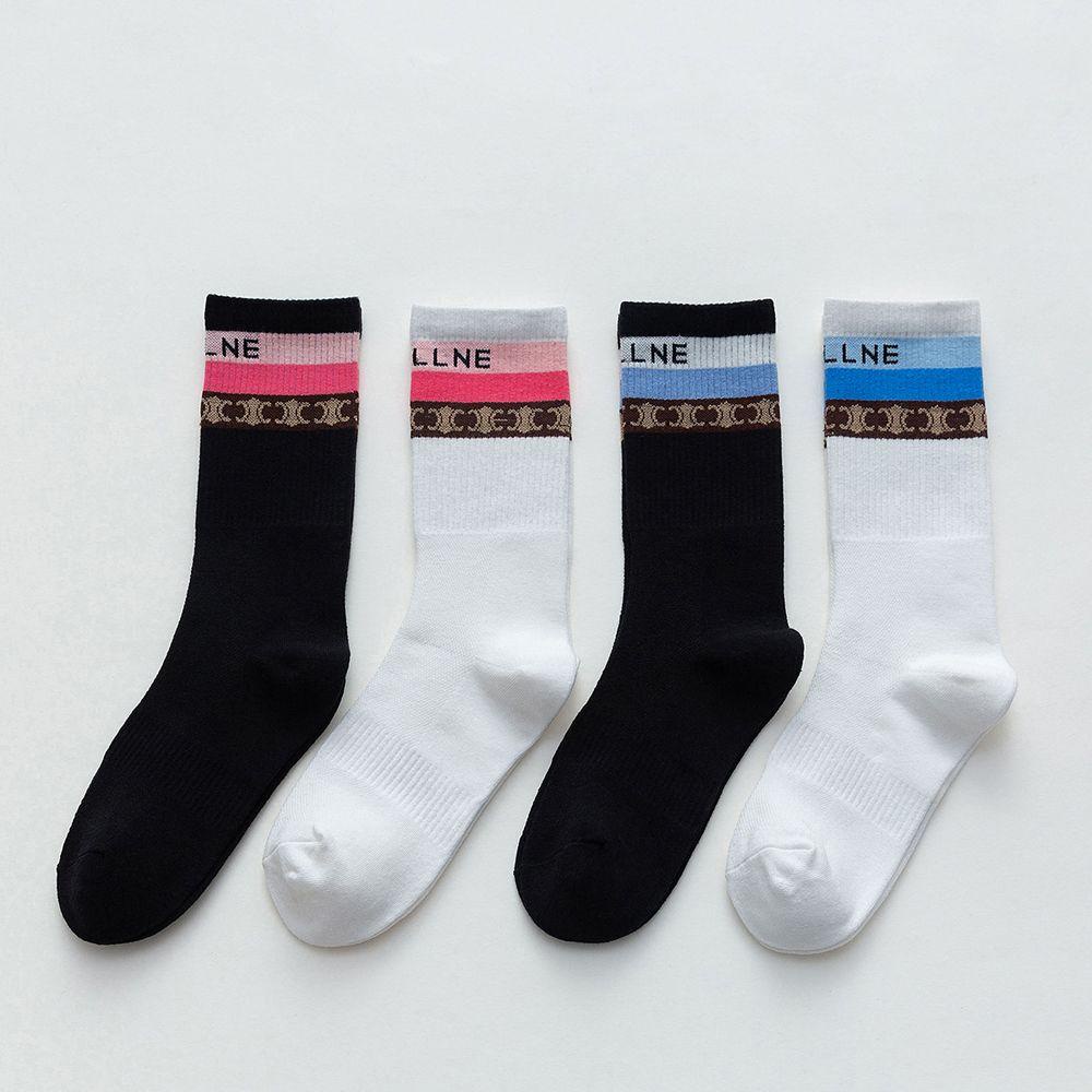 Vớ Cotton Họa Tiết Chữ DWAYNE Phong Cách Harajuku Thanh Lịch Dành Cho Nam Nữ