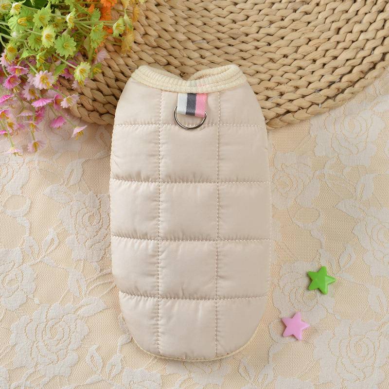 Áo Cotton Giữ Ấm Cho Thú Cưng Phong Cách Thu Đông Đơn Giản