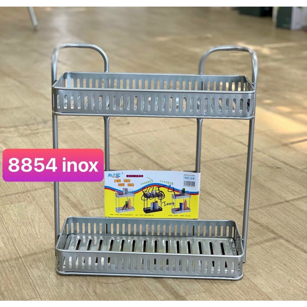 Kệ 2 tầng hình chữ nhật hợp kim sơn tĩnh điện