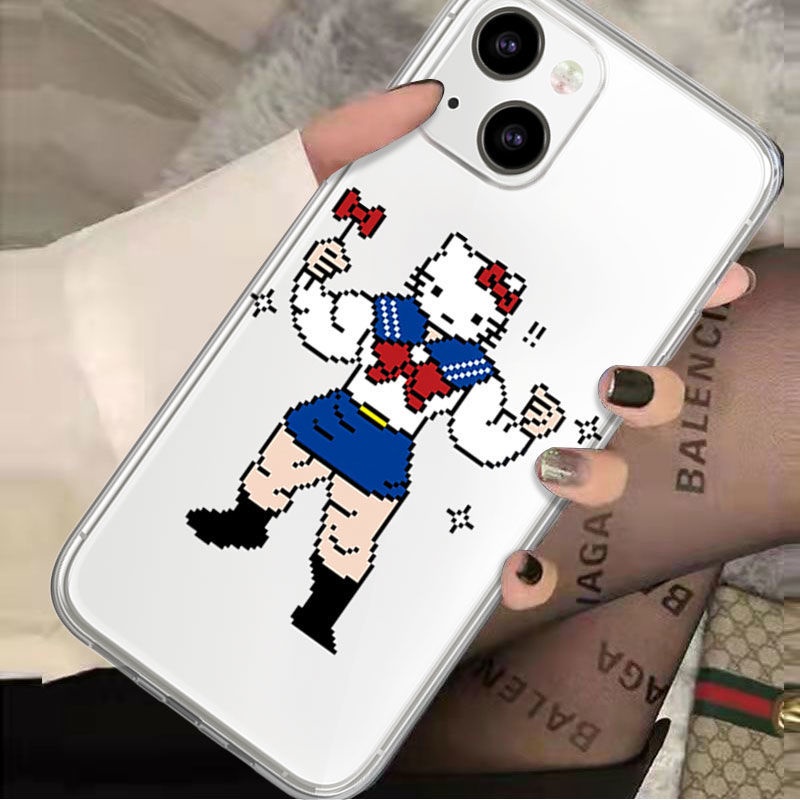 Ốp Điện Thoại Tpu Mềm Chống Sốc In HELLO Kitty Cho iPhone 14 11 12 13 pro max XS X XR XSMax 7 8 6s plus SE 2020
