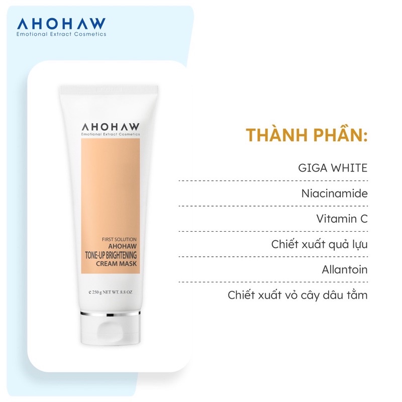Mặt Nạ Ủ Trắng Dạng Kem Ahohaw First Solution ( 250gr ) - Hàng Chính Hãng