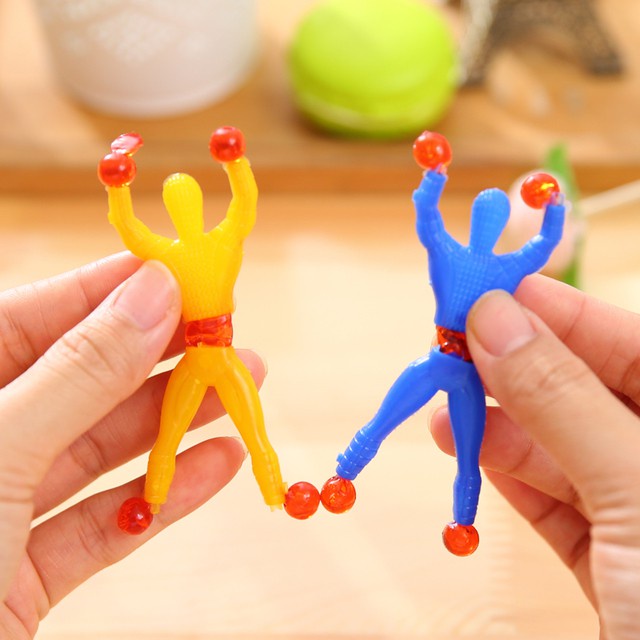Set 10 Đồ Chơi Leo Tường Hình Người Nhện / Siêu Nhân Dạng Dính Linh Hoạt Kiểu Truyền Thống