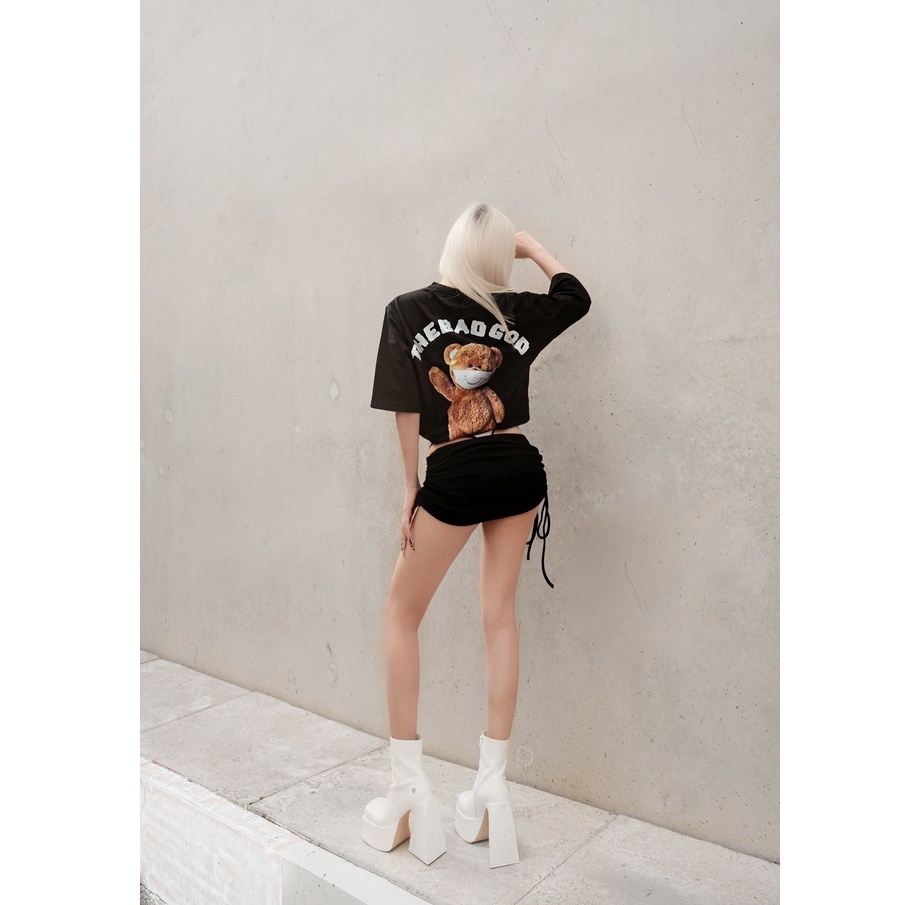 Áo thun tay lỡ Gau Teddy Mark The Bad God hottrend ,áo phông unisex cotton