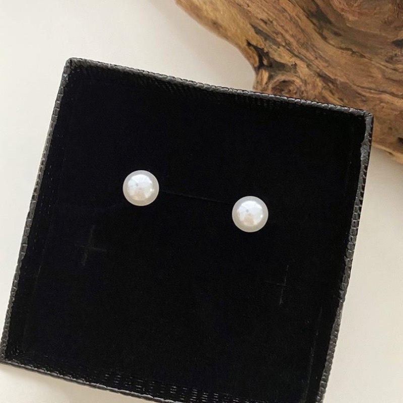 Bông Tai Kim Bạc S925 Gắn Ngọc Trai Nhân Tạo Đơn Giản Nhẹ Nhàng Thời Trang Dành Cho Nữ