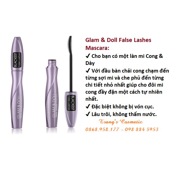 Mascara Catrice Glam&Doll False Lashes Mascara màu tím