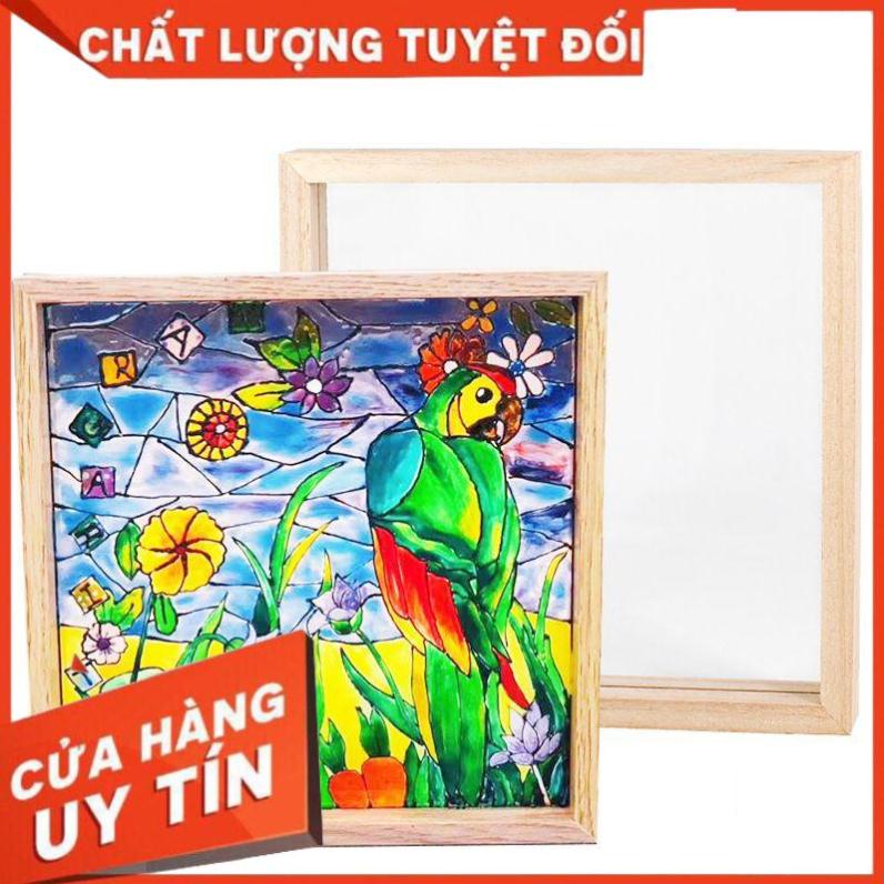 Khung gỗ kính mika 20x20cm loại đẹp