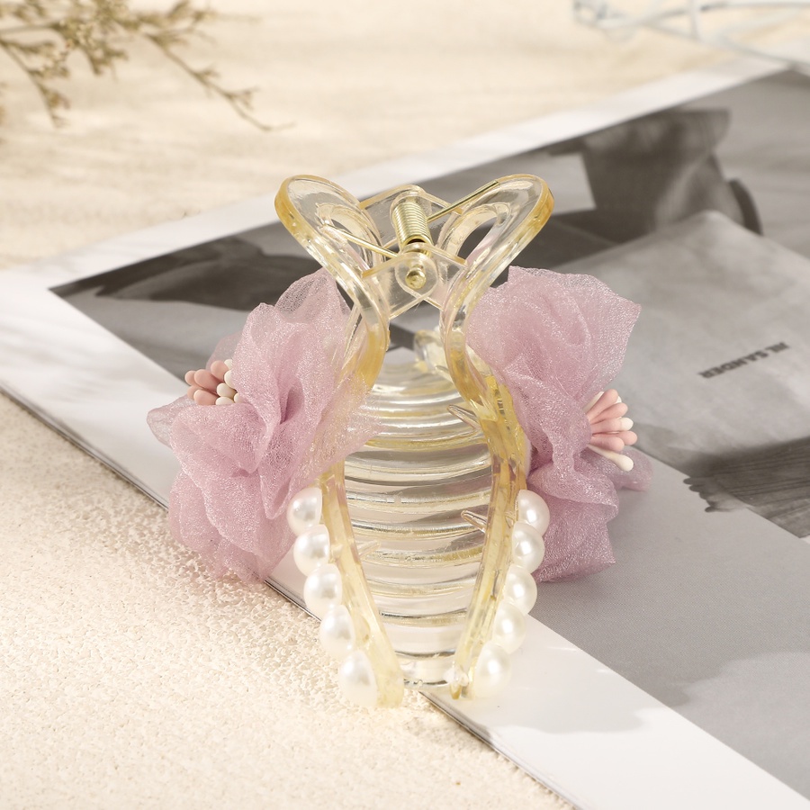 Giá Đỡ Kẹp Tóc Hình Hoa Đính Ngọc Trai Thời Trang Hàn Quốc