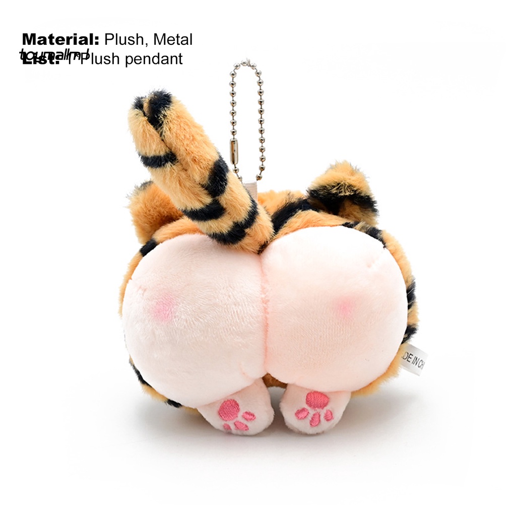Móc khóa hình mông hổ nhồi bông mềm mại dễ thương