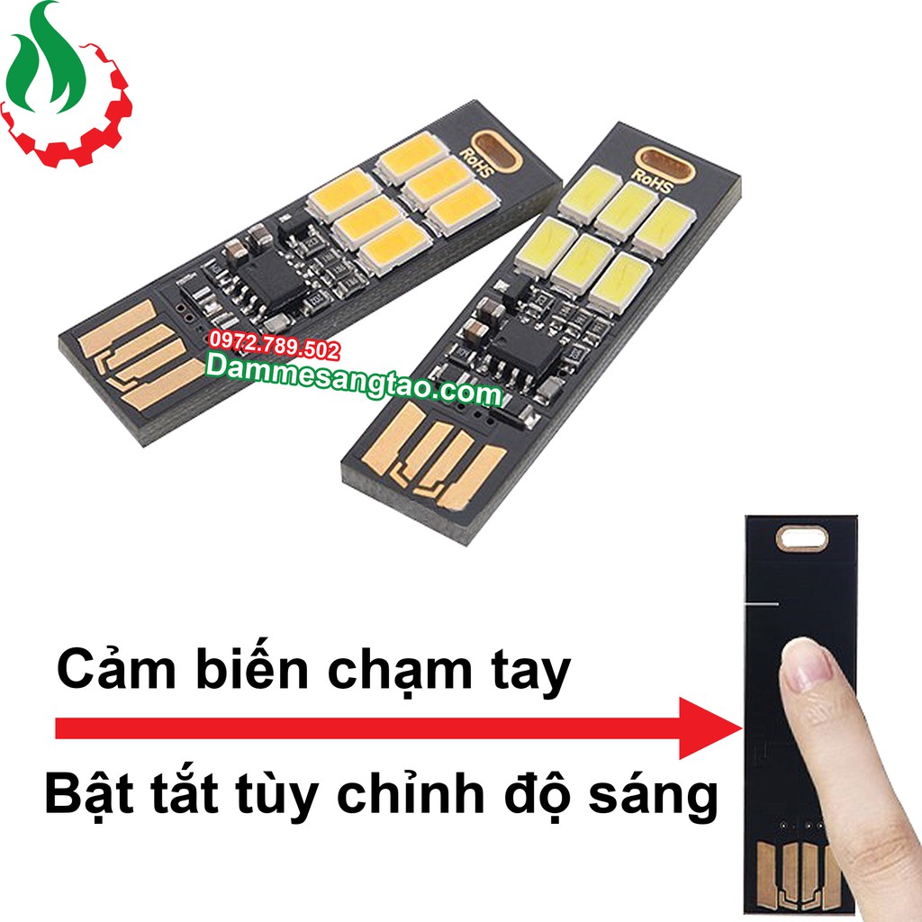 DMST Đèn led Usb siêu sáng cảm ứng tắt mở