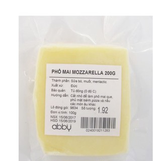 PHÔ MAI MOZZARELLA ĐỨC (ĐƠN VỊ 100G, GÓI KHOẢNG 200G)