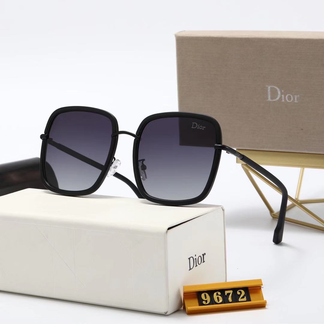 Xu hướng mới của châu Âu và Mỹ năm 2021 Kính mát có thương hiệu Christian Dior dành cho nữ Phân cực chính hãng (Có hộp và hộp đựng kính)