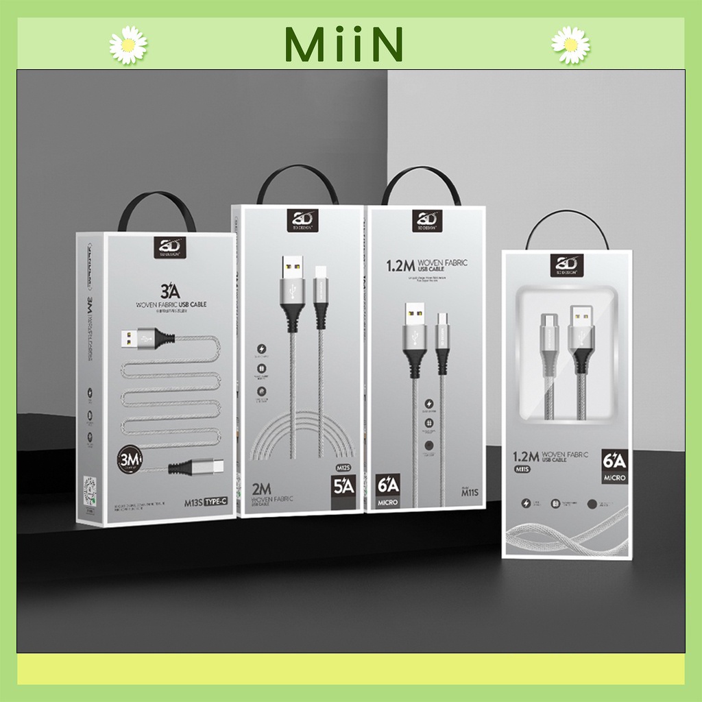 Dây Cáp Sạc SD M11s M12s Cho ĐT Pin Dự Phòng Tai nghe Bluetooth Case pro Vỏ Ốp lưng