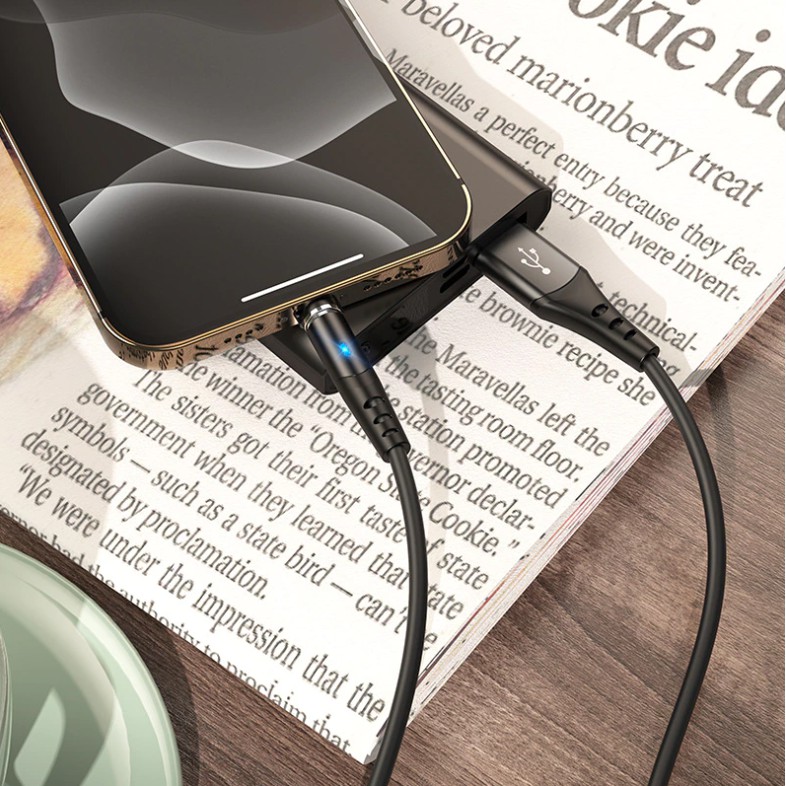 Cáp nam châm HOCO X60 chân i-Phone và Type C Dành cho iP 7 8 Plus X Xs 11 12 Pro Max Samsung Oppo