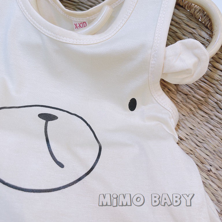 Bộ ba lỗ thun lạnh tai gấu đáng yêu Mimo Baby cho bé