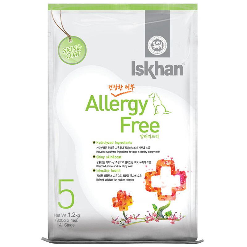 Hạt Iskhan Allergy Free ngăn ngừa viêm da, dị ứng cho chó 1,2kg