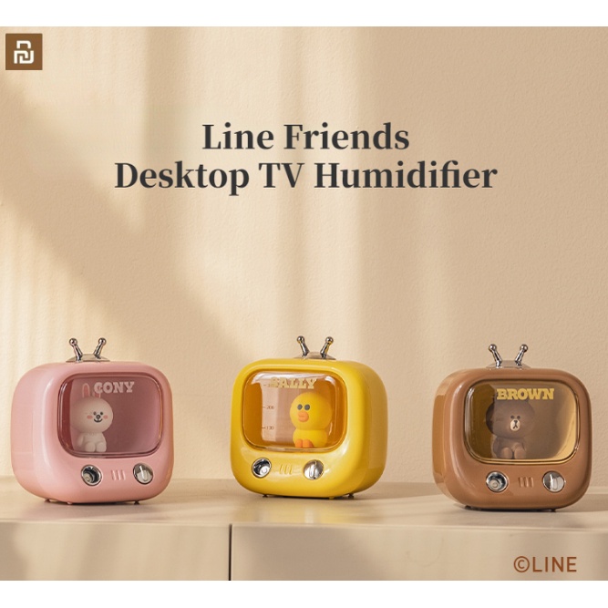 Youpin LINE FRIENDS Máy Phun Sương Tạo Độ Ẩm Không Khí Để Bàn Hình Gấu Nâu Hoạt Hình Nhỏ Dễ Thương