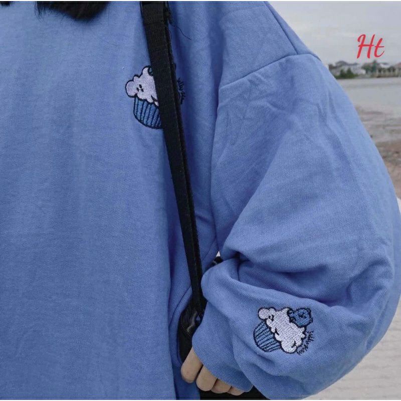 ÁO NỈ BO GẤU KEM TƯƠI