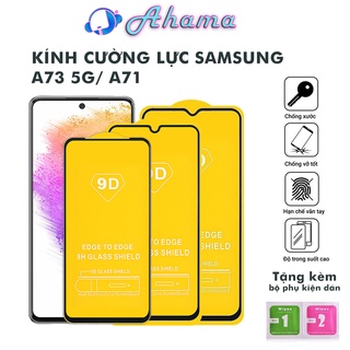 Kính Cường Lực SamSung A73 5G A71 full màn chống trầy xước rơi vỡ độ bền cao tặng kèm khăn lau màn hình