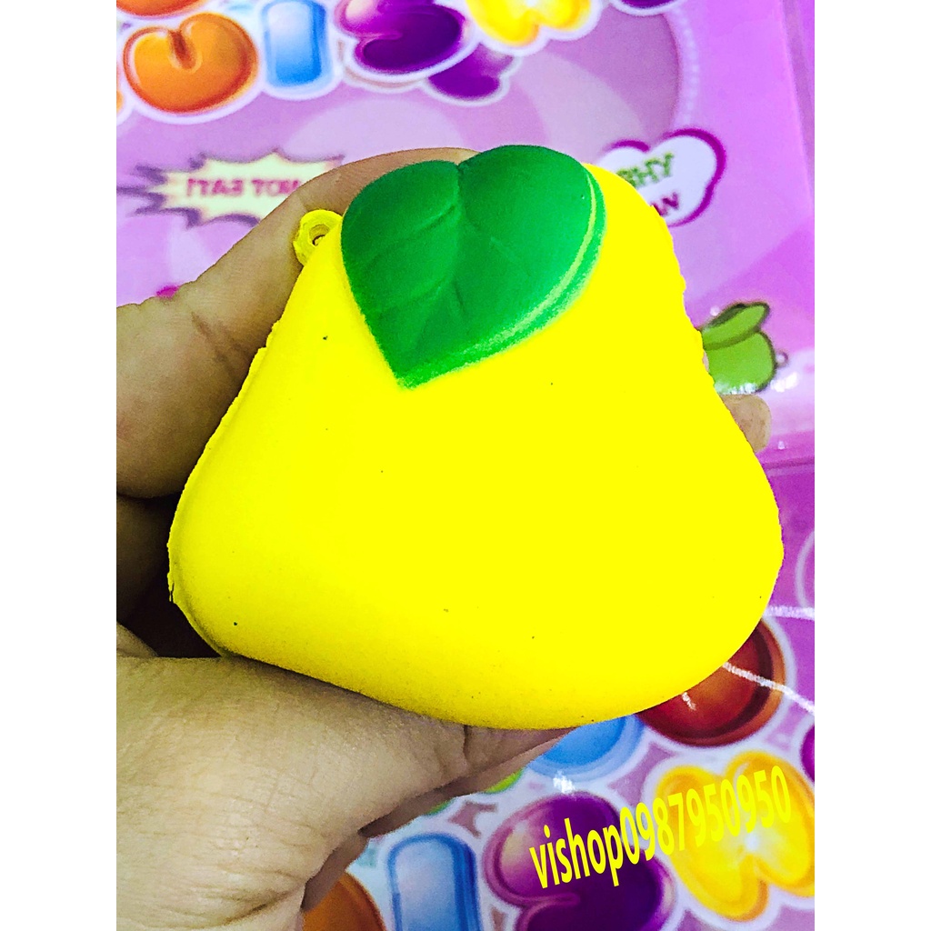 Squishy JUMBO Hình QUẢ LÊ Đồ Chơi Xốp Giảm Stress Hình mềm mịn dễ Thương đàn hồi Cho Bé