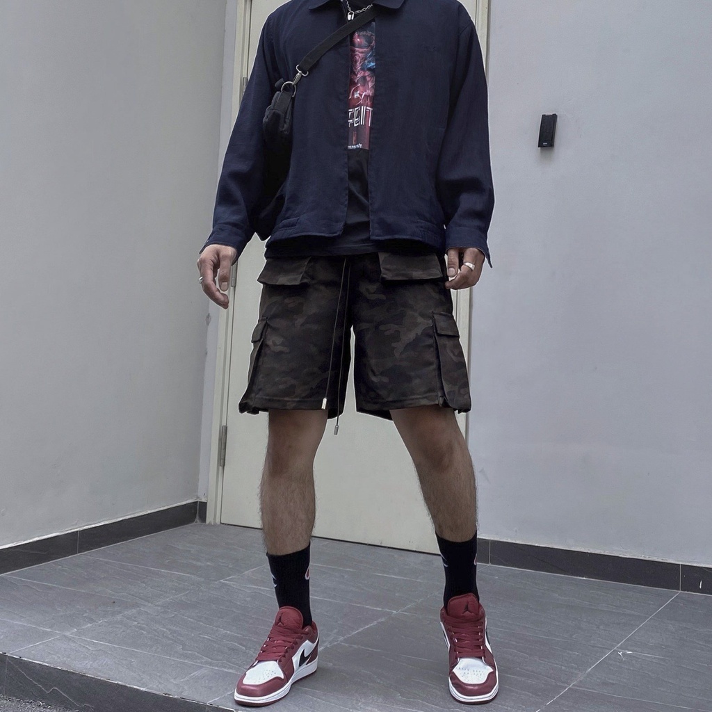 Quần Short Túi Hộp Nam FNOS Streetwear CAMO SHORT SCR5 - Local Brand Chính Hãng