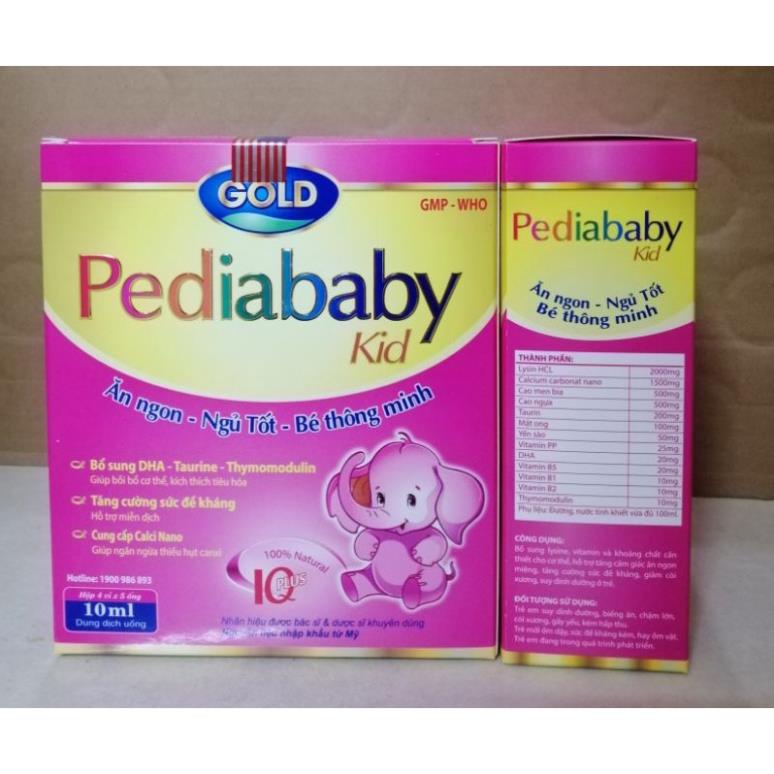 Siro Pediababy Kid - hỗ trợ tiêu hóa cho bé ăn ngon ngủ tốt - tăng cường đề kháng - Hộp 20 ống - PEDIA BABY SGP