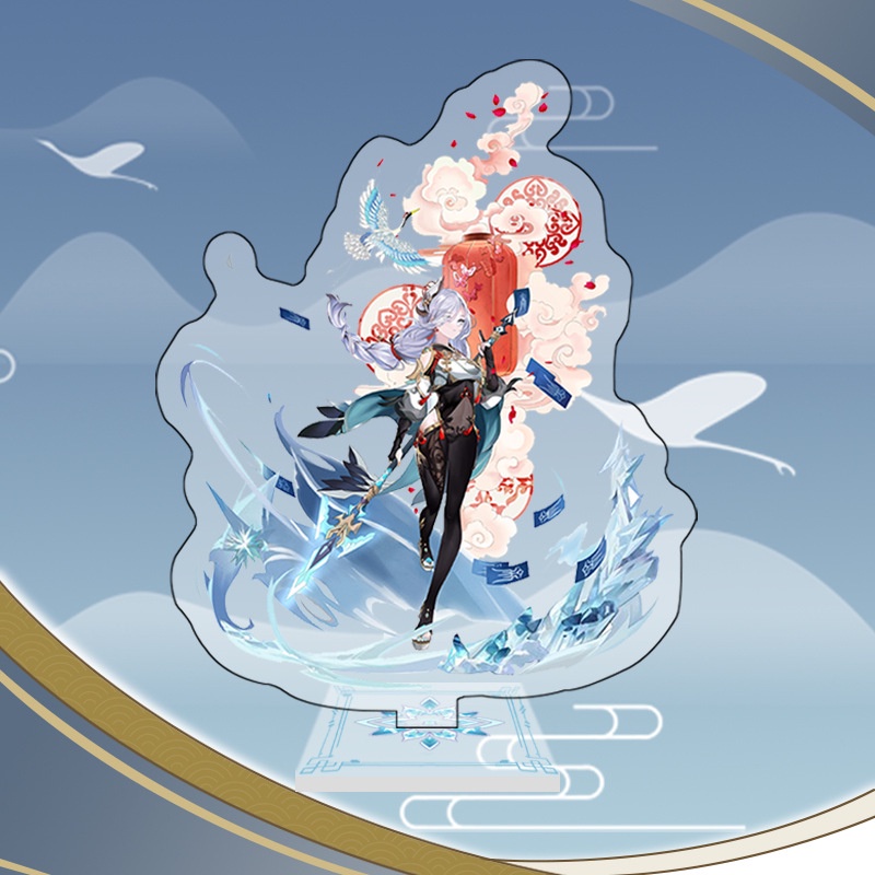Mô hình nhân vật SHENHE Standee GENSHIN IMPACT game anime chibi tượng mica trong