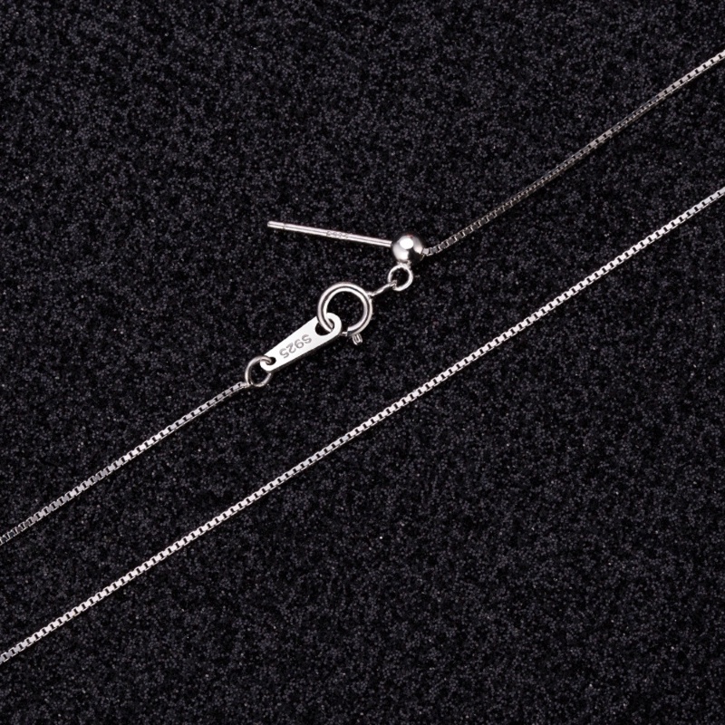 Universal Chain 【Còn hàng】 100% Real S925 Bạc hạt có thể điều chỉnh Vòng cổ Phụ kiện Tự làm Chuỗi Chiều dài khác nhau Chuỗi Tự làm Thời trang Đơn giản Chuỗi xương đòn