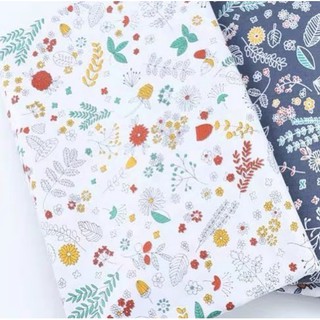 Vải Cotton Nhập Khẩu Họa Tiết Hoa/Trái Cây Nhỏ/ Vật Liệu/ Thủ Công Dùng Làm Đồ Thủ Công