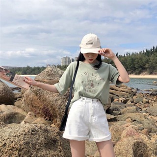 Quần Short cạp cao sắn gấu_c3