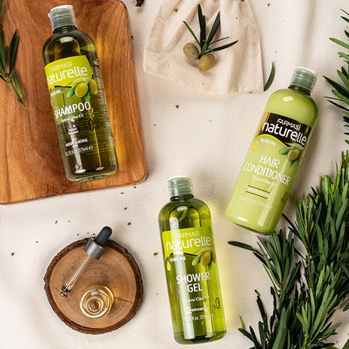 [Combo3] Dầu Gội & Dầu Xả & Sữa Tắm Chiết Xuất Olive Farmasi 375ml/chai | BigBuy360 - bigbuy360.vn